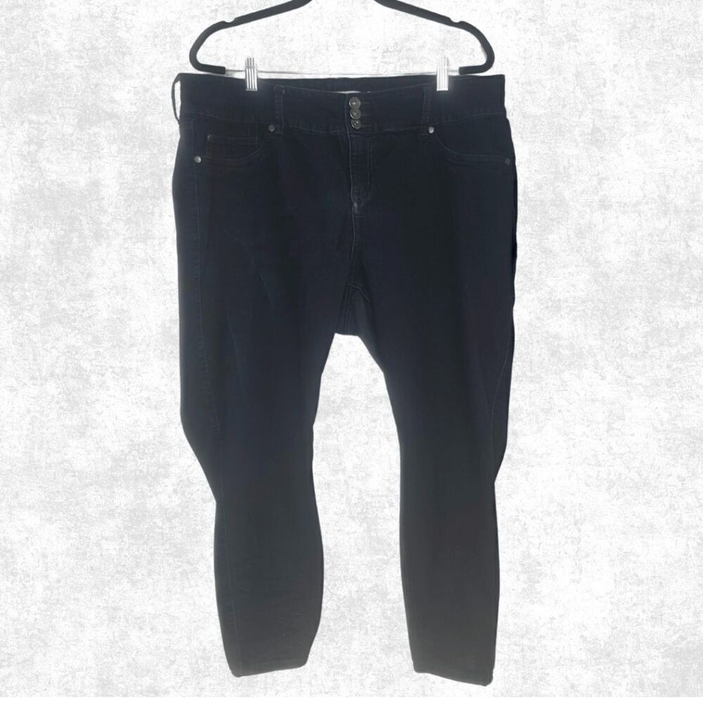 Torrid Dark Wash Skinny Jeans – Plus Size 20S | High Rise Stretch Denim | Short